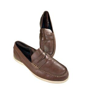 Cole Haan Grand OS Mens Size 10.5 M Brown Leather Slip On Penny Loafer Shoes